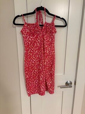SHEIN Red Floral Mini Dress